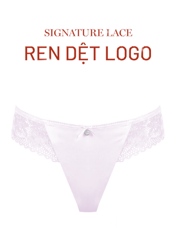  Quần lót nữ phom bikini lọt khe free cut phối ren logo iBasic - PANW209 