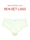  Quần lót nữ iBasic ren logo phối su lạnh free cut phom lưng cao - PANW211 