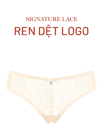  Quần lót nữ bikini ren logo phối lưới iBasic - PANW210 
