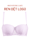  Áo ngực có gọng mút mỏng ren logo cup ngang iBasic - BRAW184 