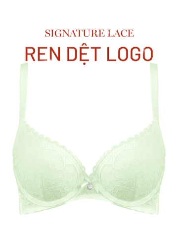  Áo ngực nữ ren iBasic không gọng mút mỏng họa tiết ren logo BRAW181A 