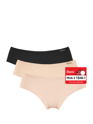  Pack 3 combo quần lót nữ su iBasic không đường may lưng vừa - PA3V188 