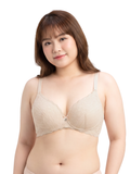  Áo ngực iBasic Bigsize có gọng mút mỏng gòn ép họa tiết ren logo - BRAW106_BS 