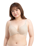  Áo ngực iBasic Bigsize có gọng mút mỏng họa tiết ren logo - BRAW110_BS 