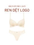  Bra Set Áo ngực, quần lót nữ ren iBasic không gọng mút mỏng họa tiết ren logo - BRAW181A, PANW209 
