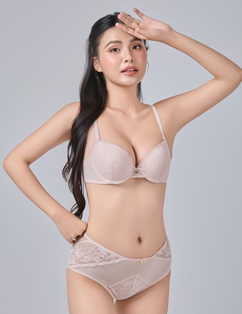  Áo ngực nữ có gọng iBasic cúp Demi mút dày vừa full ren - BRAW182 