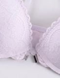  Bra Set Áo ngực, quần lót nữ ren cài trước có gọng mút vừa nâng ngực họa tiết ren logo iBasic BRAW183, PANW212 