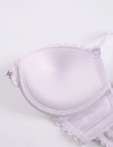  Bra Set Áo ngực, quần lót nữ ren cài trước có gọng mút vừa nâng ngực họa tiết ren logo iBasic BRAW183, PANW212 