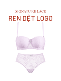  Bra Set Áo ngực, quần lót nữ ren iBasic có gọng mút mỏng ren logo cup ngang iBasic - BRAW184, PANW211 