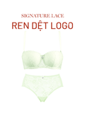  Bra Set Áo ngực, quần lót nữ ren iBasic có gọng mút mỏng ren logo cup ngang iBasic - BRAW184, PANW211 