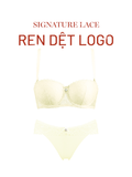  Bra Set Áo ngực, quần lót nữ ren iBasic có gọng mút mỏng ren logo cup ngang iBasic - BRAW184, PANY111 