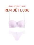  Bra Set Áo ngực, quần lót nữ ren iBasic có gọng mút mỏng ren logo cup ngang iBasic - BRAW184, PANY111 