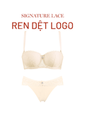  Bra Set Áo ngực, quần lót nữ ren iBasic có gọng mút mỏng ren logo cup ngang iBasic - BRAW184, PANY111 