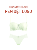  Bra Set Áo ngực, quần lót nữ ren iBasic có gọng mút mỏng ren logo cup ngang iBasic - BRAW184, PANY111 