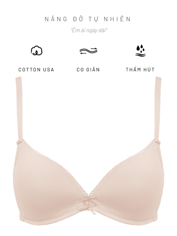  Áo ngực iBasic không gọng mút mỏng cotton USA kháng khuẩn - BRAY058 
