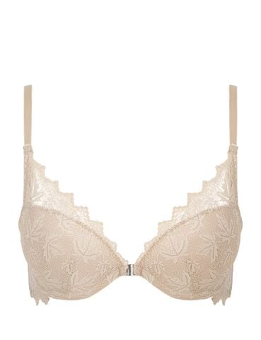  Áo ngực có gọng mút vừa ren cup demi cài trước màu da iBasic - BRAY060 