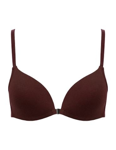  Áo ngực nữ cài trước mút mỏng không gọng phom tam giác cotton USA kháng khuẩn iBasic - BRAY064 