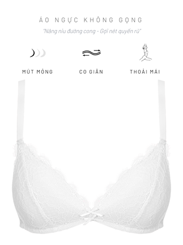  Áo ngực nữ iBasic không gọng mút mỏng full ren - BRAY080 
