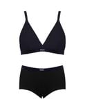  Bra Set Áo ngực nữ không gọng cotton USA iBasic mút mỏng tam giác Bralette và Quần lót nữ phom boyshort - BRAY107+PANY104 