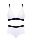  Bra Set Áo ngực nữ không gọng cotton USA iBasic mút mỏng tam giác Bralette và Quần lót nữ phom boyshort - BRAY107+PANY104 