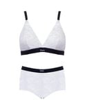  Bra Set Áo ngực nữ không gọng cotton USA iBasic mút mỏng tam giác Bralette và Quần lót nữ phom boyshort - BRAY107+PANY104 