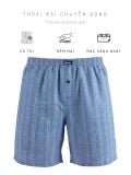  Quần mặc nhà iBasic nam short dài trên đầu gối lưng thun -  SHM012 