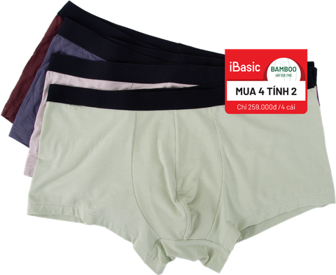  Pack 4 quần lót nam trunk bamboo - PANM150-PA4 