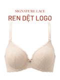  Áo ngực iBasic Bigsize có gọng mút mỏng họa tiết ren logo - BRAW110_BS 