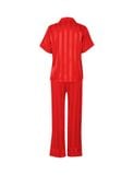  Đồ bộ mặc nhà nữ iBasic lụa satin pyjama sọc tay ngắn quần dài - HOMW043 