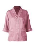  Đồ bộ mặc nhà nữ pyjama satin xước iBasic quần đùi áo tay lửng - HOMW047 
