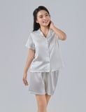  Đồ bộ mặc nhà nữ iBasic lụa satin áo tay ngắn quần đùi – HOMW056 
