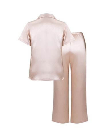  Đồ bộ mặc nhà nữ iBasic lụa satin áo tay ngắn quần dài – HOMW070 