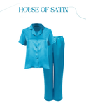  Đồ bộ mặc nhà nữ iBasic lụa satin áo tay ngắn quần dài – HOMW057 