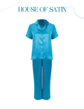  Đồ bộ mặc nhà nữ iBasic lụa satin áo tay ngắn quần dài – HOMW057 