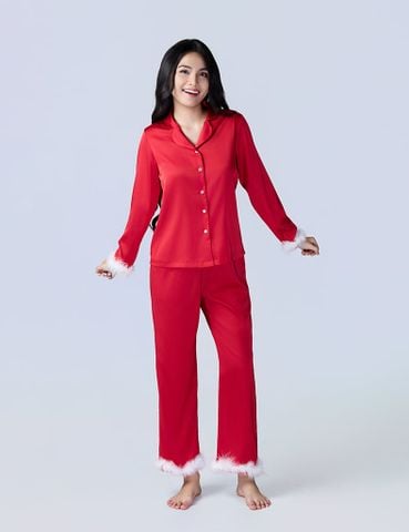  Bộ mặc nhà nữ quần dài áo tay dài Season of love cho Giáng Sinh - HOMW063 