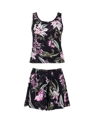  Bộ mặc nhà nữ iBasic thun lạnh quần đùi áo sát nách - HOMW066 