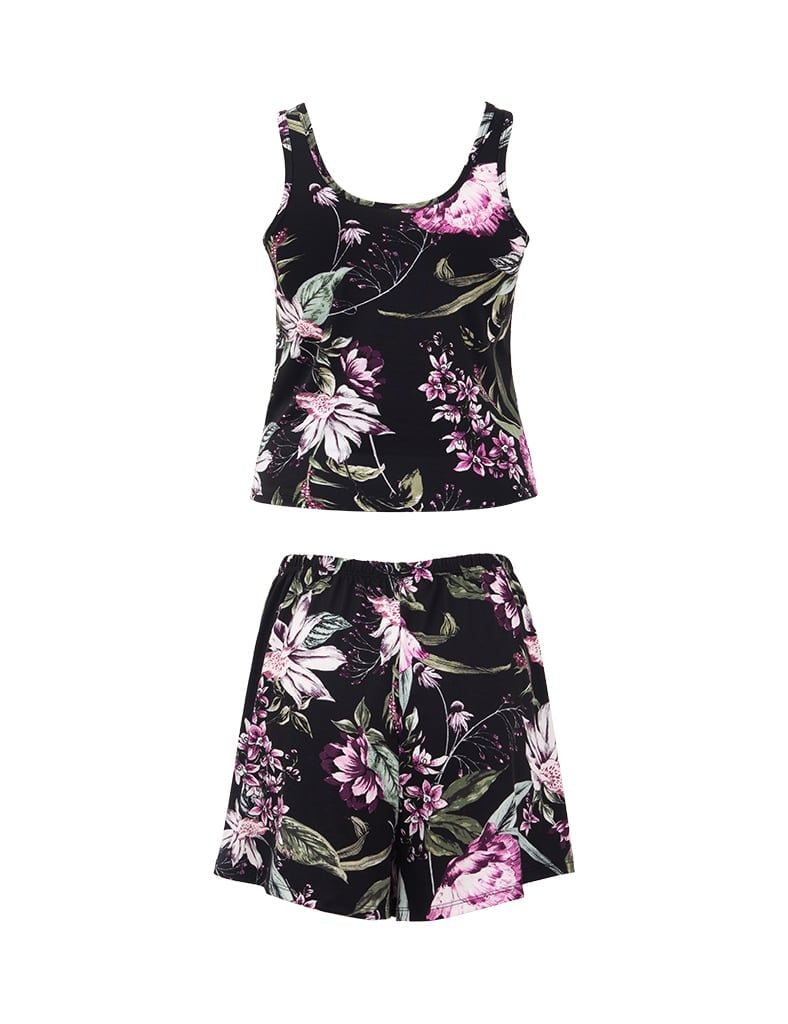  Bộ mặc nhà nữ iBasic thun lạnh quần đùi áo sát nách - HOMW066 