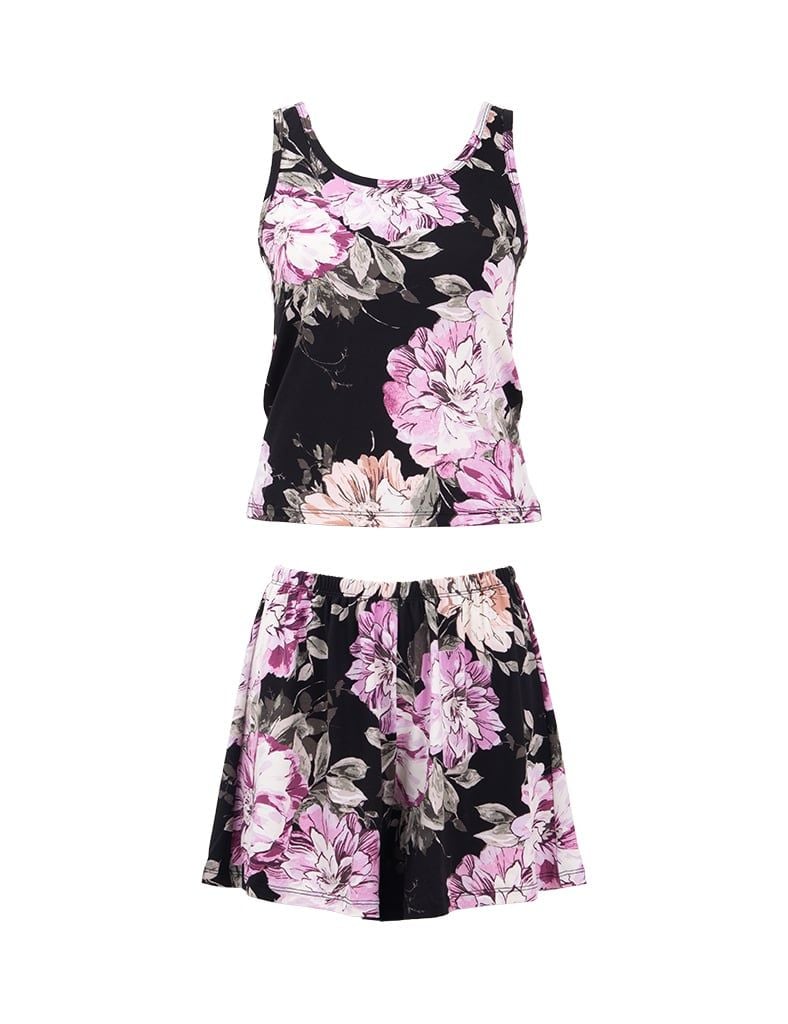  Bộ mặc nhà nữ iBasic thun lạnh quần đùi áo sát nách - HOMW066 