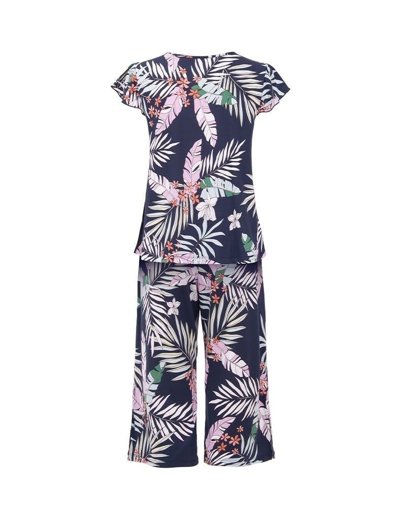  Bộ mặc nhà nữ iBasic thun lạnh quần lửng áo tay cánh tiên - HOMW067 