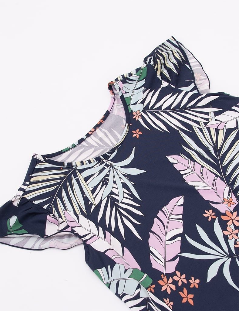  Bộ mặc nhà nữ iBasic thun lạnh quần lửng áo tay cánh tiên - HOMW067 