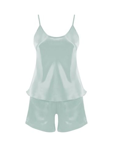  Đồ bộ mặc nhà nữ iBasic lụa satin áo hai dây quần đùi – HOMW068 