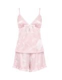 Đồ bộ mặc nhà nữ Summer Blossom iBasic lụa satin áo hai dây cổ chữ V quần đùi - HOMW072 