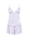  Đồ bộ mặc nhà nữ Summer Blossom iBasic lụa satin áo hai dây cổ chữ V quần đùi - HOMW072 