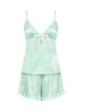 Đồ bộ mặc nhà nữ Summer Blossom iBasic lụa satin áo hai dây cổ chữ V quần đùi - HOMW072 