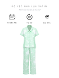  Bộ mặc nhà nữ Summer Blossom iBasic pyjama lụa satin  áo tay ngắn quần dài - HOMW074 