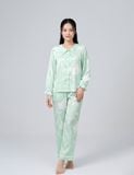  [PRE_ORDER] Bộ mặc nhà nữ áo tay nhún dài quần dài - HOMW076 