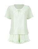  Bộ mặc nhà nữ iBasic thun lạnh áo tay ngắn quần đùi màu pastel - HOMW082 