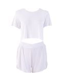  Đồ bộ mặc nhà nữ iBasic cotton USA rib croptop quần đùi - HOMY042 
