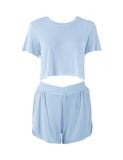  Đồ bộ mặc nhà nữ iBasic cotton USA rib croptop quần đùi - HOMY042 