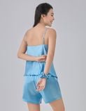  Đồ bộ mặc nhà nữ iBasic lụa satin áo hai dây quần đùi - HOMY054 